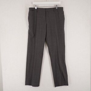 Banana Republic Wool Gray Flat Front Mid Rise Dress Pants 35/32 Classic Fit Line